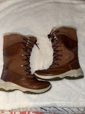 Women's Brown Lace-Up Insulated Winter Boots